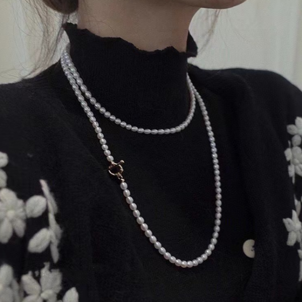Freshwater pearl small round-shaped necklace - Image 5
